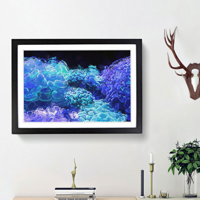 Neon Coral in Abstract - Picture Frame Graphic Art Print