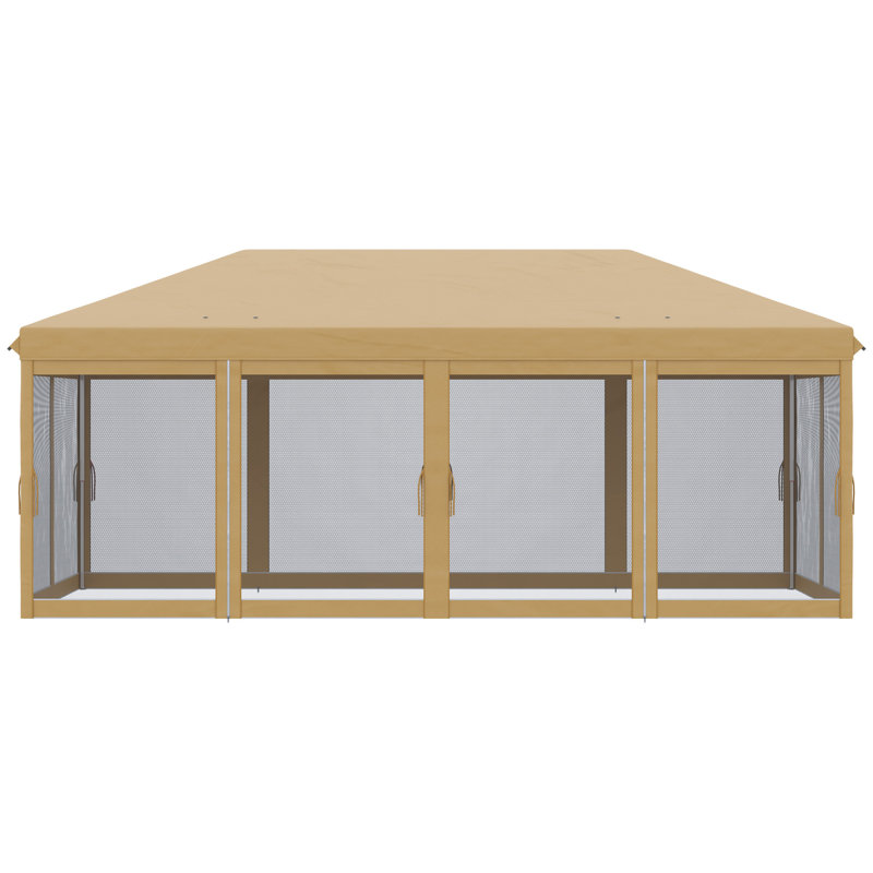 Auvent avec filet 10 pi x 20 pi Outsunny, Beige