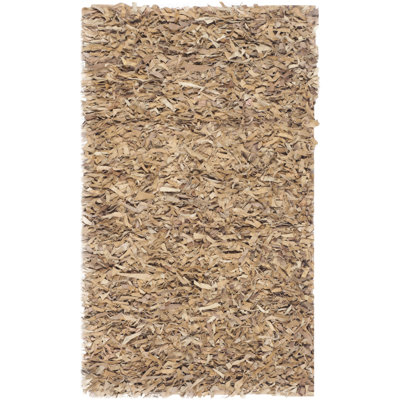 Tapis doré à poils longs Assar