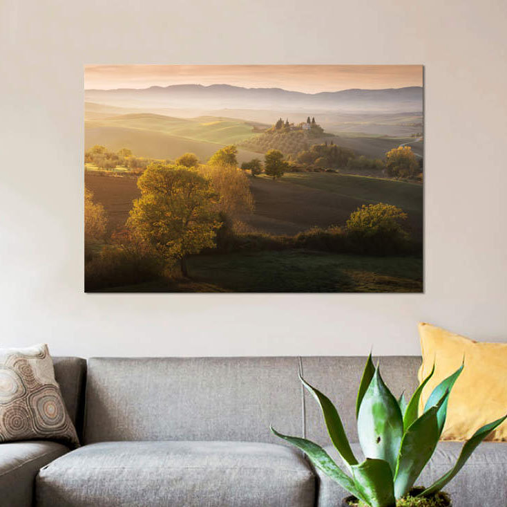 «Autumn in Tuscany II», impression sur toile, H 8 po x l 12 po x P 0,75 po, Toile tendue, Pas de tapis