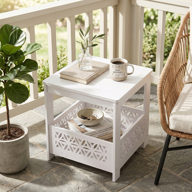 Moderne, peu encombrant - PVC - 1 pièce - Table de chevet - avec panier de rangement