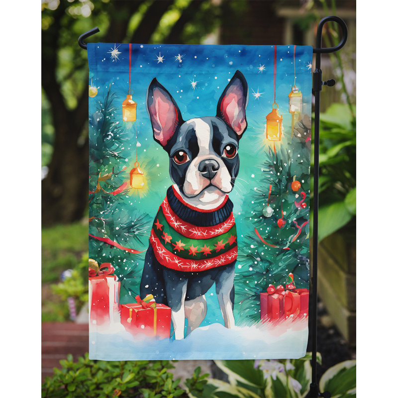 Double Sided Polyester Christmas, 15.5" H x 11.25" W