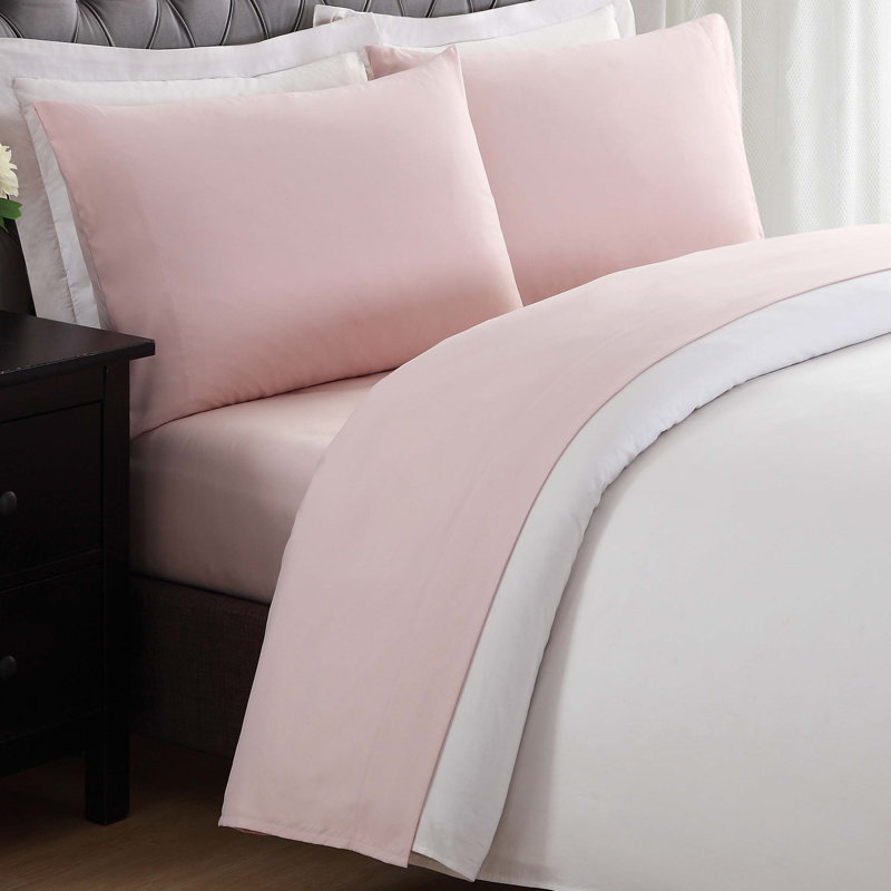 Microfiber Standard Sheet Set, Blush, Twin Sheet Set + Fitted Sheet + 1 Pillowcase