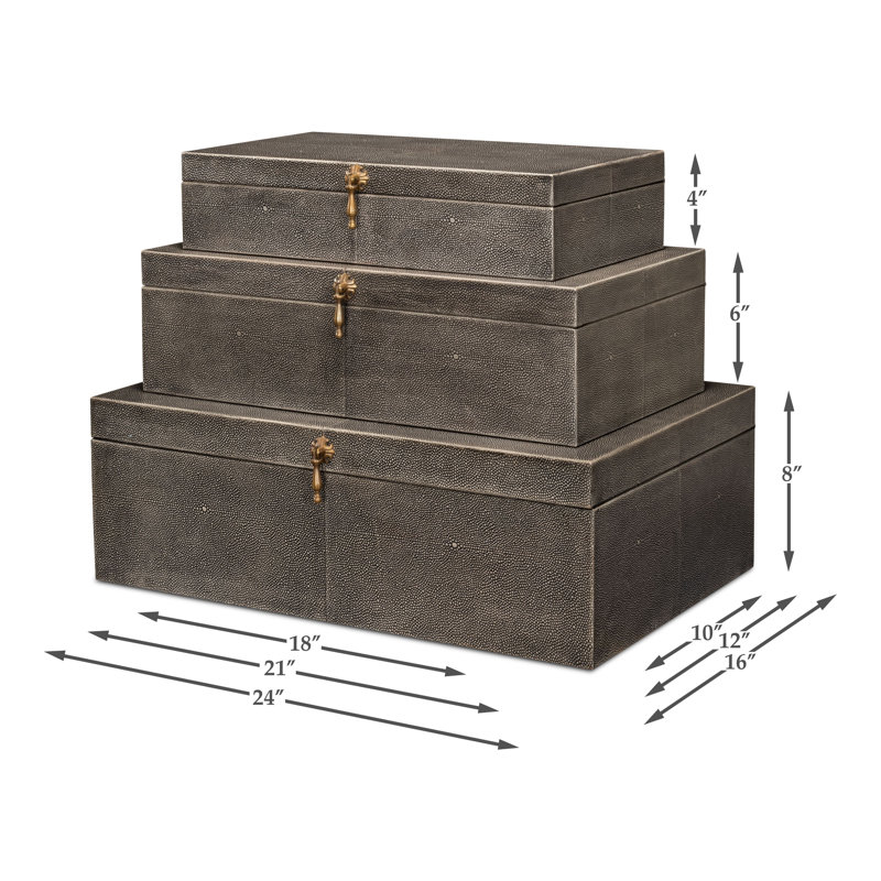 Shagreen Accent, Black Shagreen Antique