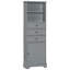 Armoire de salle de bain autoportante Anegada, armoire de rangement haute avec 3 tiroirs et tablettes réglables-1513678625-1513678626