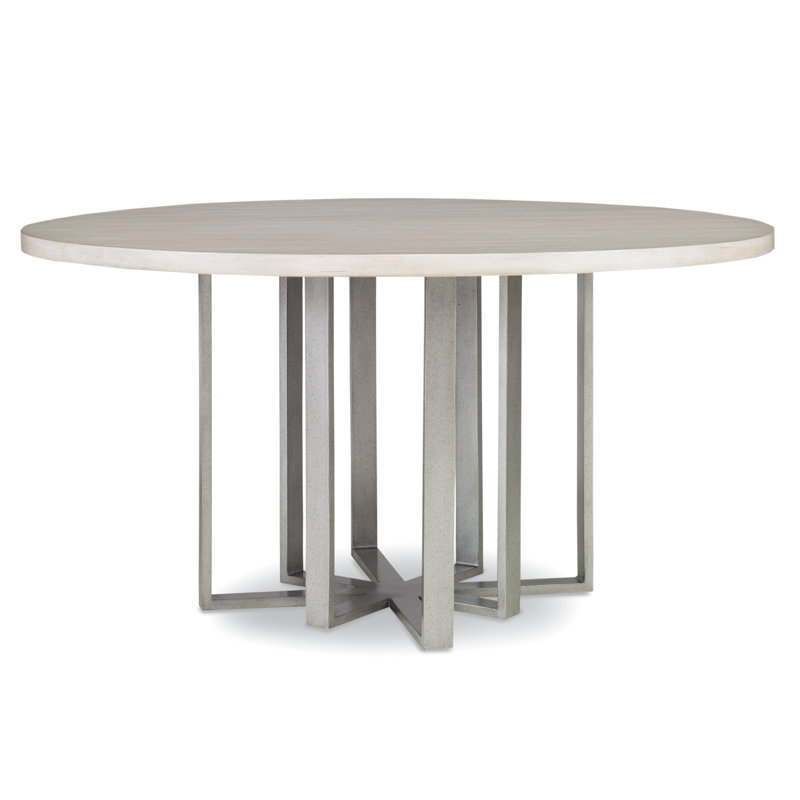 Fripp Round Mahogany Wood Dining Table, Peninsula