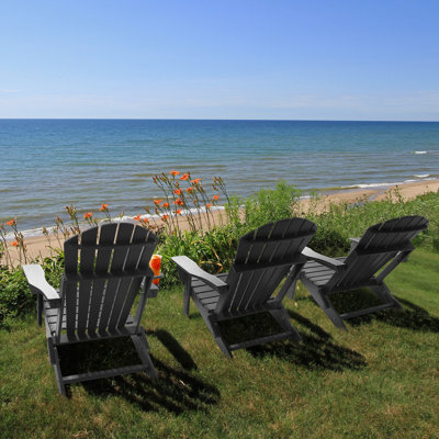 Chaise Adirondack pliante en plastique avec dossier réglable