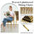 71 Inch Modern Luxury Rectangular Dining Table Set, Tempered Glass Top With Metal Base, Velvet Upholstered Chairs With Gold Metal Legs, 6/7/9 Piece Kitchen & Dining Set For Dining Room, Living Room, Restaurant, Breakfast Nook, Contemporary Glam Furniture-529499390-529499391