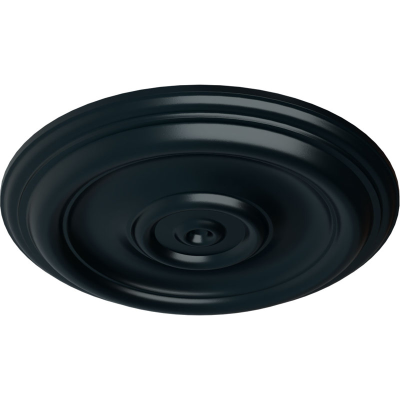 Médaillon de plafond traditionnel Endurathane, DO 12 po x P 1 po (convient aux auvents jusqu'à 2 3/4 po), finition de l'abat-jour de nuit peinte à la main