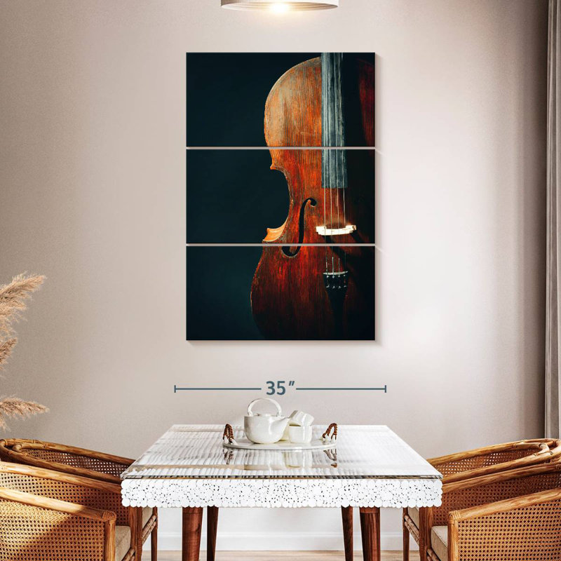 Vieux violoncelle classique Abarca, H 57 po x l 36 po