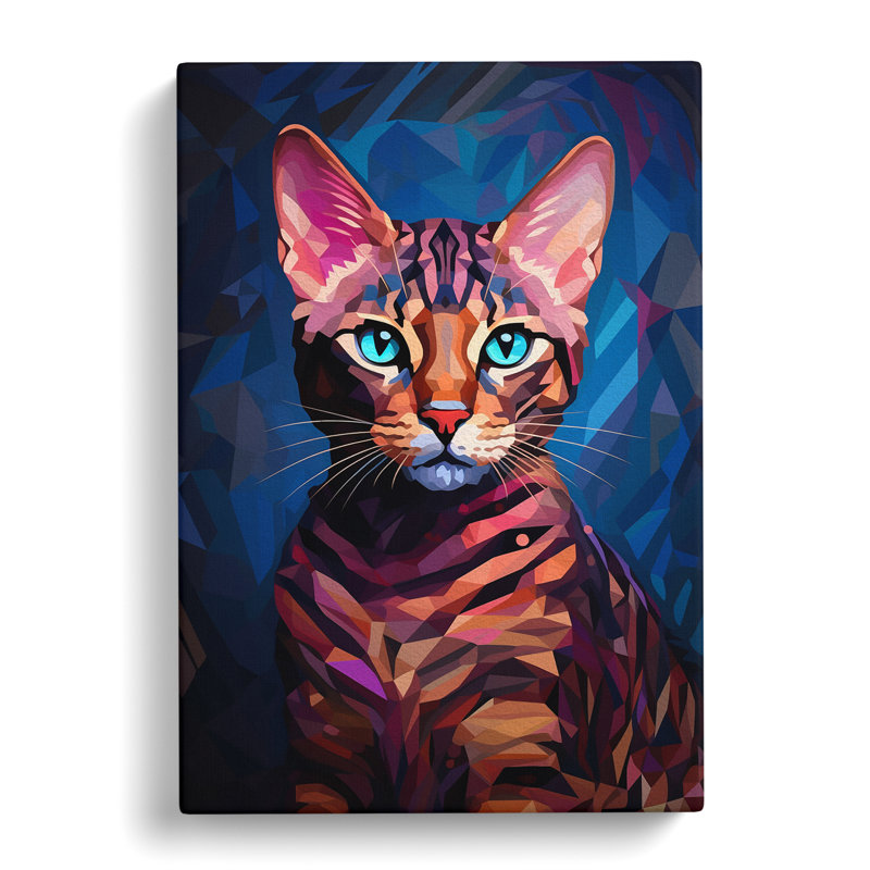 Bengal Cat Futurism No.3 - Print, 50cm H x 35cm W x 3cm D