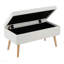 Banc, tissu / bois naturel - crème