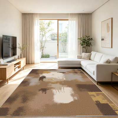 Tapis d'art abstrait de 1 pièce pour le salon, doux et confortable, convenant à toutes les saisons, facile à entretenir, tapis de sol intérieur lavable à la machine, ferme sous la table convenant à la chambre à coucher, à la salle à manger, au bureau, au couloir, au patio, à la maison, etc. .. ..