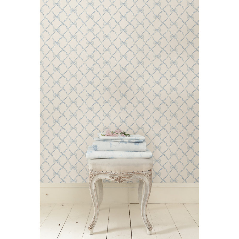 Rouleau de papier peint auto-adhésif Baby Bow, Bleu