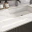 Dessus de meuble-lavabo blanc Hensleyra avec trou de robinet pré-percé et pierre frittée durable (évier seulement)-124006321-124006320