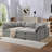 Latitude Run® 130" Modular Chenille Sectional Sofa Cloud Couches, Convertible Oversized Sectional Sleeper Sofa Bed-1844527631