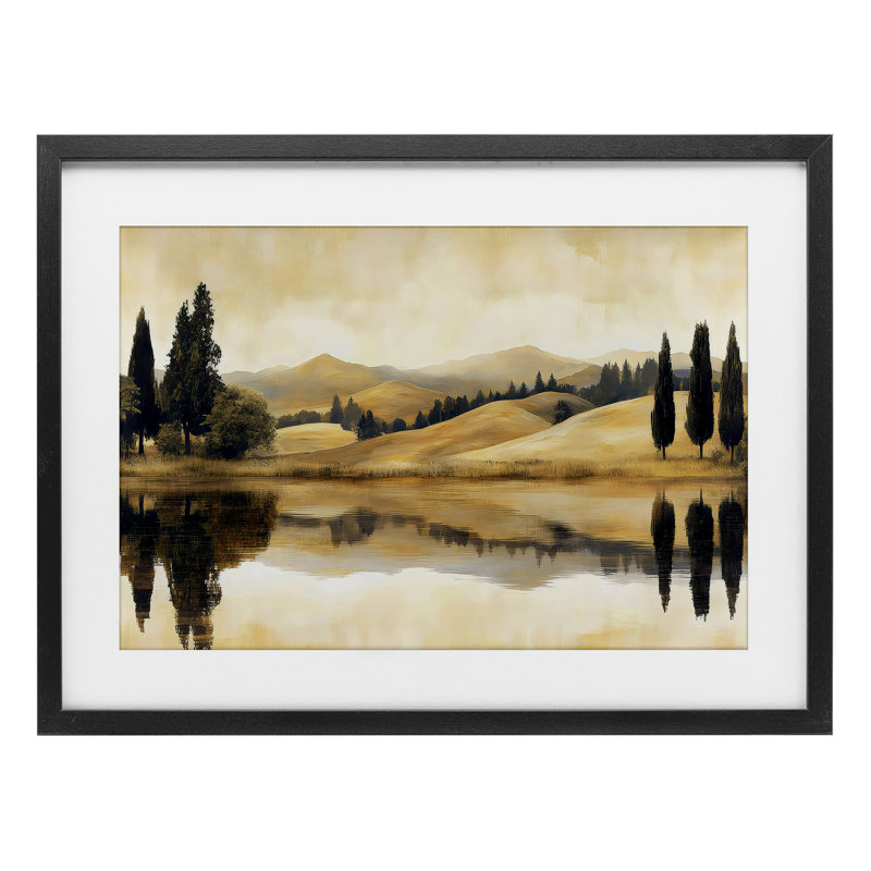«Reflective Fields View», reproduction encadrée sous verre, conception de LSR Creative Studio, H 14 po x l 20 po