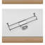 Solid Brass Towel Bar With No Drill Mounting, Double Layer Bathroom Wall-Mounted Organizer For Towels And Bath Essentials