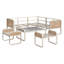 Grey Outdoor Conversation Sets Rattan Furniture Set For 6-7 People With Galvanised Iron Frame-1327934916