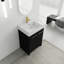 Meuble-lavabo autoportant de 24 po avec lavabo en résine, avec porte à fermeture douce, ensemble KD