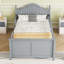 Lit plateforme simple pour enfants, lit simple avec tête et pied de lit, gris-1809414799-1809414784