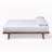 Live Edge Queen Size Platform Bed Frame in Brown Finish, 12.63'' H X 62.66'' W X 81.03'' L-830474859