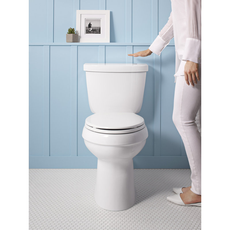 Cimarron Impressions 2 Piece Touchless Toilet with Aquapiston Flushing Technology, Ice Grey