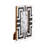 Picture Frame Resin Wood & Glass Geometric Pattern Standing Back for Home Office Bedroom Boho Casual Decor - 9" Black & White