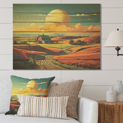 Minimaliste Indiana Farm Countryside II - granges sur bois