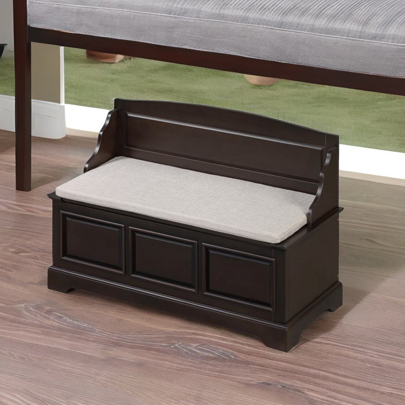 Banc de rangement pour chaussures Retro, Bois espresso