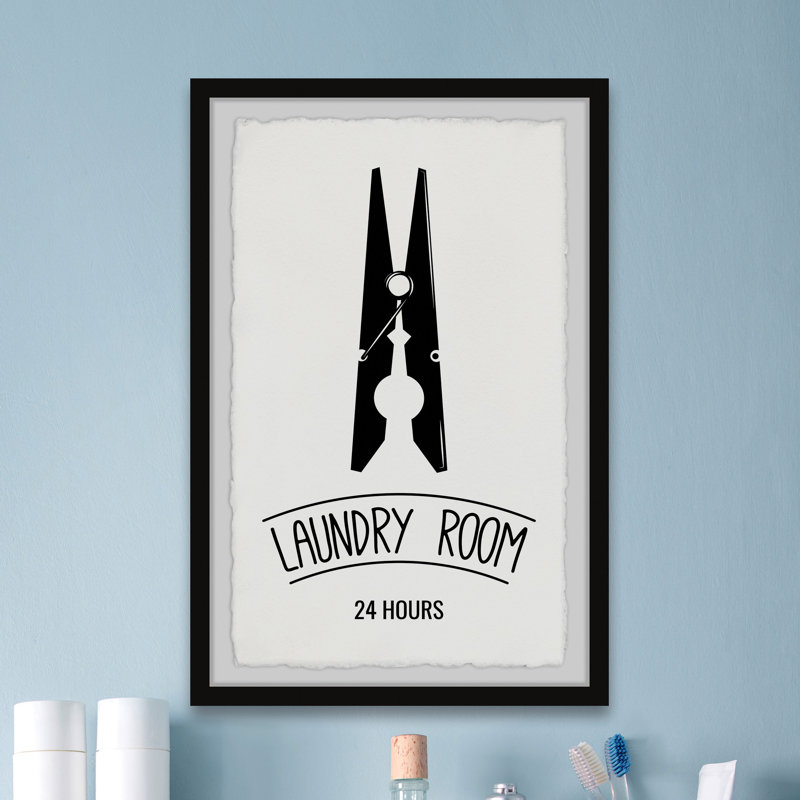 «Laundry All Day», impression sur cadre photo, H 12 po x l 8 po x P 1,5 po