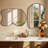 39.4" X 27" Asymmetrical Metal Wall Mirror With Black Frame-326144210-326144220