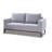 Roma Loveseat in Soft Grey Fabric with Wood Legs, 64"-123017695