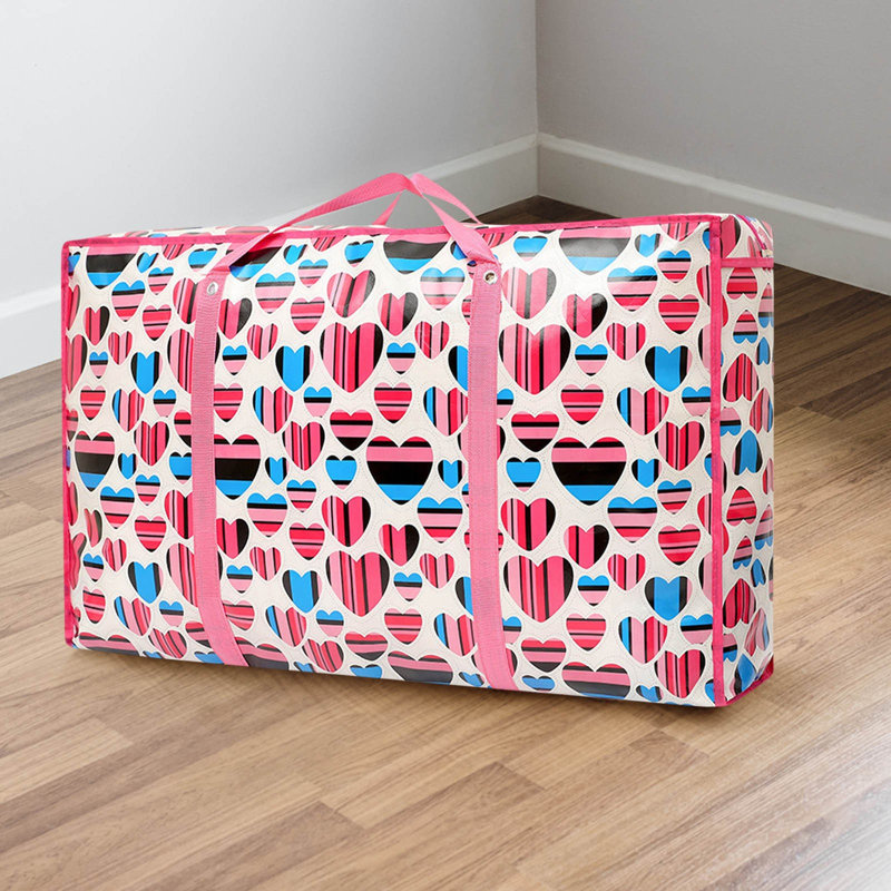 Très grands sacs de rangement réutilisables avec poignées et fermetures à glissière robustes, sac de rangement lavable robuste, garde-robe, rangement sous le lit, couverture