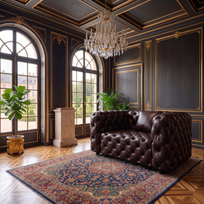 Canapé modulaire moderne, capitonné à la main avec des coussins, personnalisable pour le salon