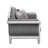 Florian Gray Fabric & Antique White Finish Loveseat W/3 Pillows