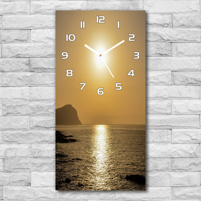 Jayden-Scott Glass Wall Clock, Yellow/White