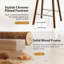 Tabourets de bar 26 po en bois massif sans dossier, tabourets de bar à hauteur de comptoir Saddle-676556594-676556593
