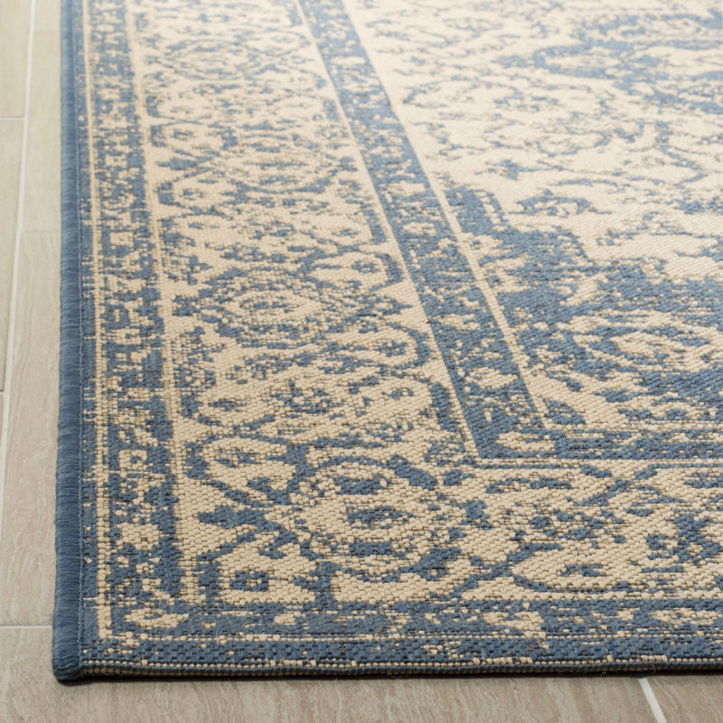 Donivin Linden 100 Performance Oriental Indoor/Outdoor Area Rug, Rectangle 4' x 6'