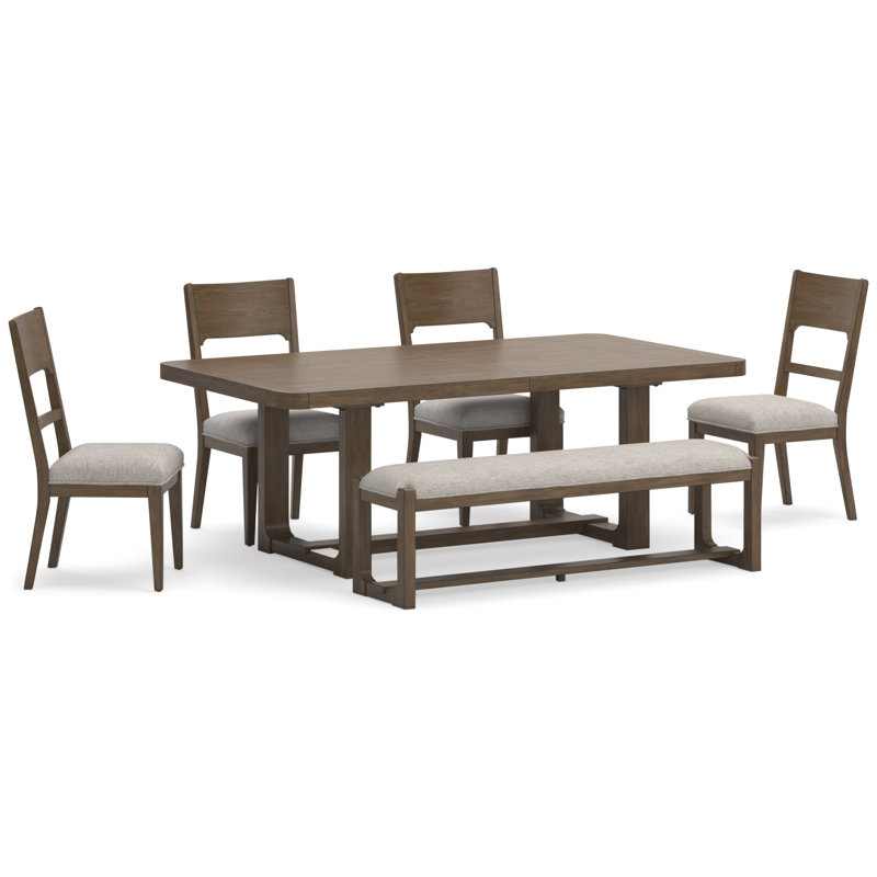 Cabalynn Dining Table, 4 Chairs and Bench