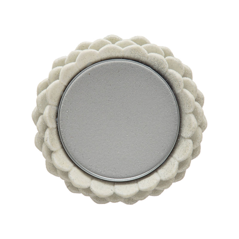 Porte-pilier rond en résine avec flocons de pin et paillettes