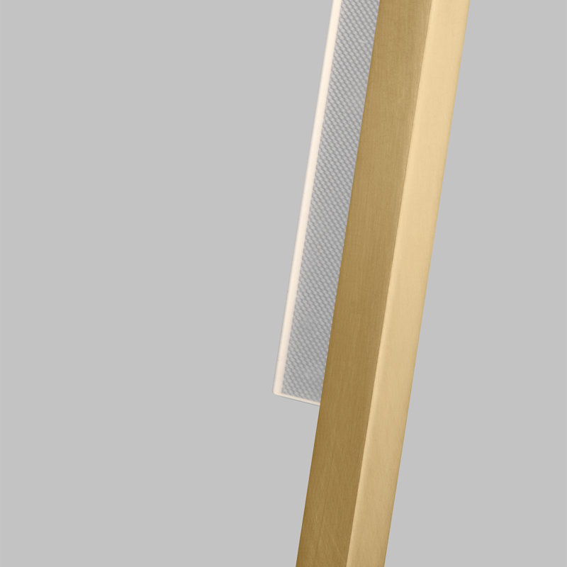 Klee 1 - Light LED Armed Sconce, Natural Brass