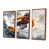 Toile avec cadre flottant brun