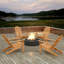4 chaises Adirondack de patio avec siège incliné et dossier haut pour porche-1586713093