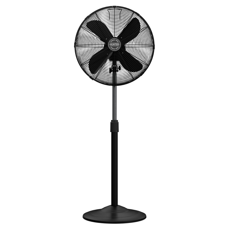 47" Oscillating Pedestal Fan, Matte Black