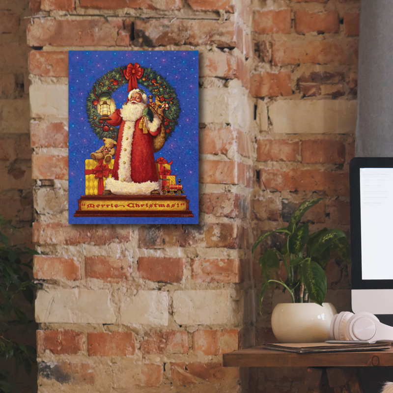 The Holiday Aisle® «Victorian Santa» par Christopher Nick, art mural sur toile, 12 po x 16 po, H 16 po x l 12 po x P 0,75 po