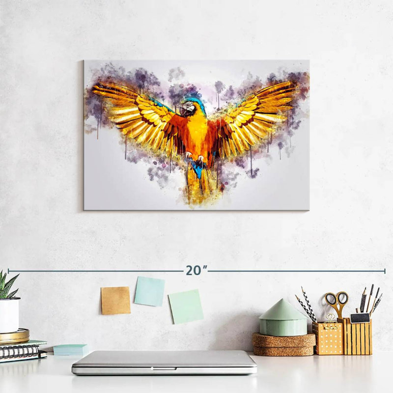 Parrot, 8" H x 12" W