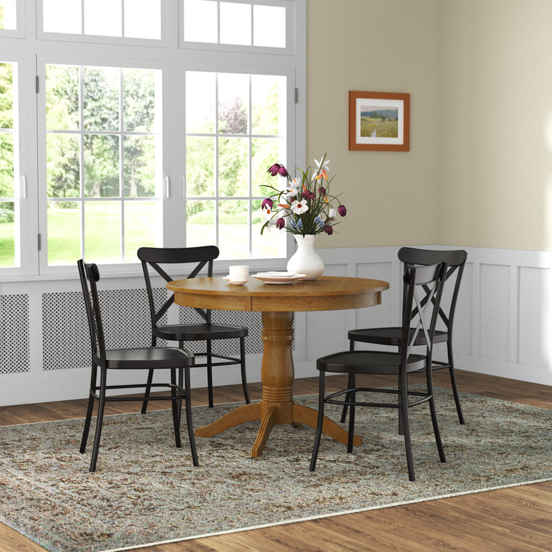 Ensemble repas pour 4 personnes Aliha, Noir antique