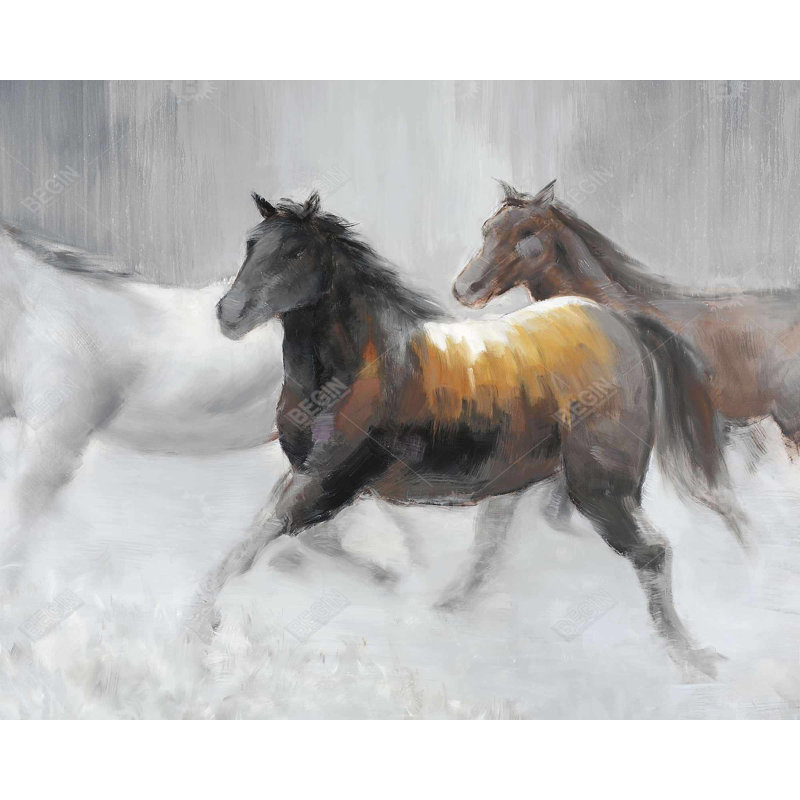 «Herd Of Wild Horses» sur toile