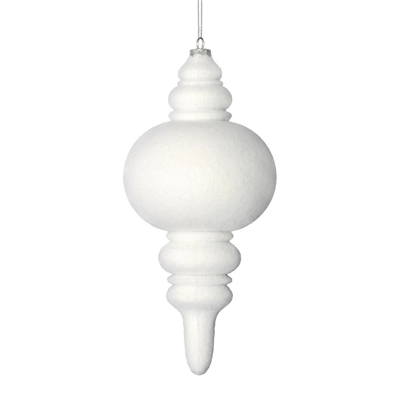 Ornement en forme de fleuron 10 po, Blanc
